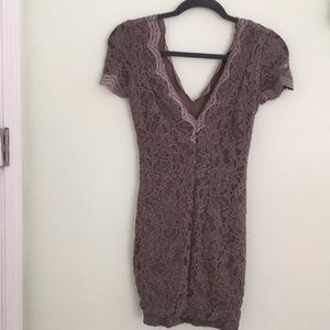 Urban Outfitters taupe lace dress